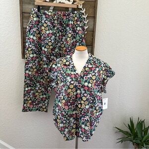 Cat’s Pajamas Swiss Meadow Voile cotton pajamas ladies XL‎ NWT